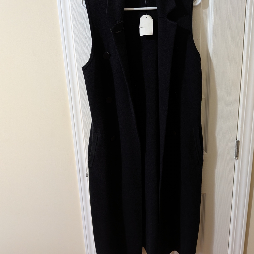Rachel Zoe Black Double-Breasted Vest